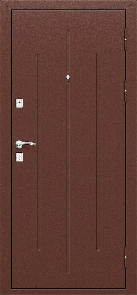 Входная дверь Стройгост 7-2 Антик Медь/Антик Медь BR2547 внешняя сторона